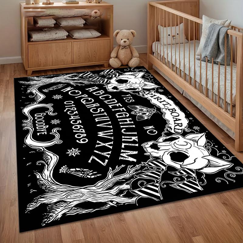 Gothic Style Area Rug with Spirit Board and Cat Skull Illustrations for A Mysterious Living Room Bedroom and Nursery Home Decor 40X60cm
Gothic Style Area Rug with Spirit Board and Cat Skull Illustrations for A Mysterious Living Room Bedroom and Nursery Home Decor 40X60cm