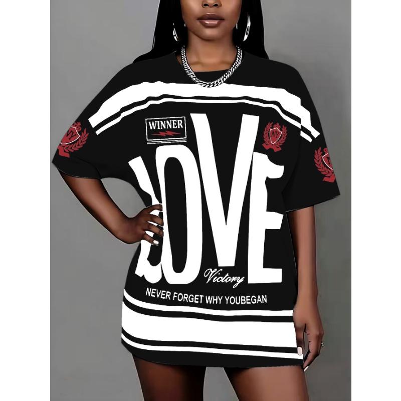 Plus size women s clothing 2025 new round neck letter print T-shirt pullover top suitable for daily wear 5XL
Plus size women s clothing 2025 new round neck letter print T-shirt pullover top suitable for daily wear 5XL