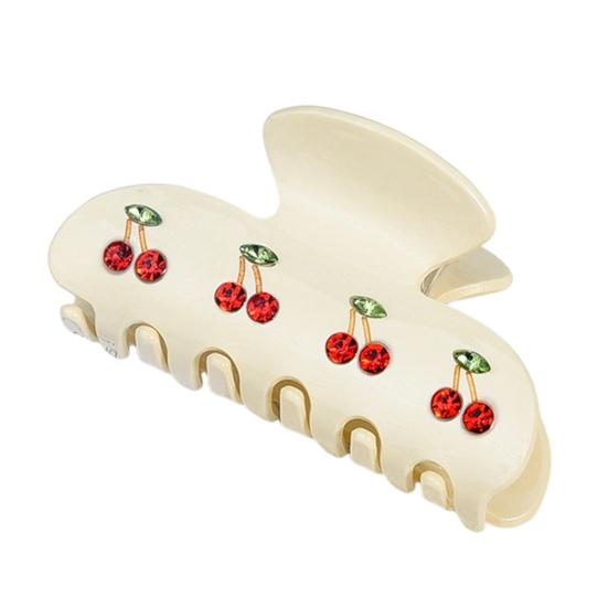 Hair Claw Sparkling Rhinestones Inlaid Cherry Decorative Pattern Back Head Hair Clip Large Wide Tooth Design Hair Clip Versatile Hair Accessory 1pc
Hair Claw Sparkling Rhinestones Inlaid Cherry Decorative Pattern Back Head Hair Clip Large Wide Tooth Design Hair Clip Versatile Hair Accessory 1pc