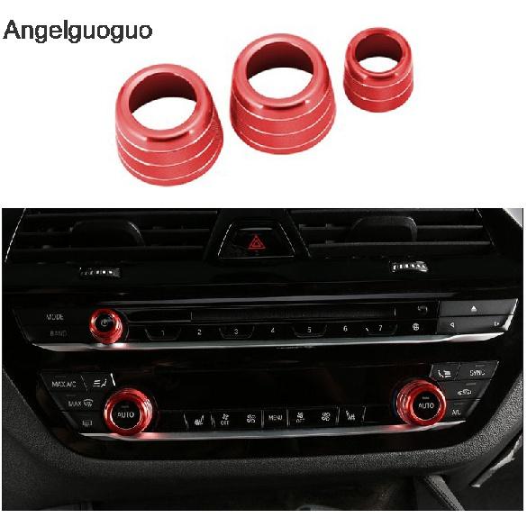 3pcs Car Volume Air Conditioning Knobs Audio Control Button Knob ring cover trim For BMW X3 G01 X4 G02 5 series G30 6gt
3pcs Car Volume Air Conditioning Knobs Audio Control Button Knob ring cover trim For BMW X3 G01 X4 G02 5 series G30 6gt