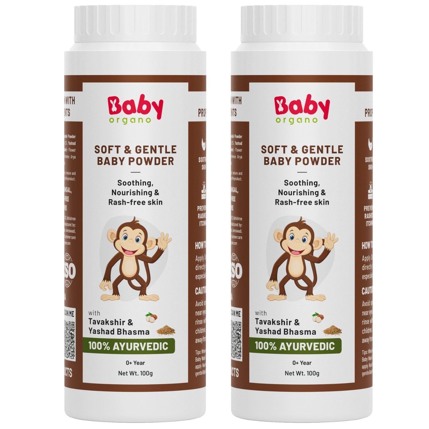 Babyorgano 100% Натуральная детская присыпка без талька для новорожденных (0-2 года) | Мягкая и нежная детская присыпка | 100 г Упаковка из 2 штук
Babyorgano 100% Натуральная детская присыпка без талька для новорожденных (0-2 года) | Мягкая и нежная детская присыпка | 100 г Упаковка из 2 штук