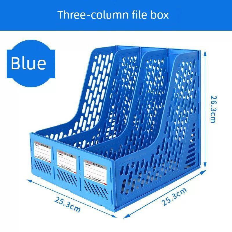 Desktop File Storage Rack A4 Book Stand File Rack File Column Basket File Box Large Capacity Office Supplies Bookshelf Quadruple File Tray Shelf Three Columns - Thickened Version - Blue
Desktop File Storage Rack A4 Book Stand File Rack File Column Basket File Box Large Capacity Office Supplies Bookshelf Quadruple File Tray Shelf Three Columns - Thickened Version - Blue