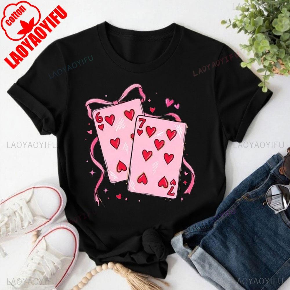 Playing Cars 6 7 Harajuku TShirt Valentines Day Shirt Coquette Cards Tees Funny Six Seven Clothes Valentines Creative Gift 3XL
Playing Cars 6 7 Harajuku TShirt Valentines Day Shirt Coquette Cards Tees Funny Six Seven Clothes Valentines Creative Gift 3XL