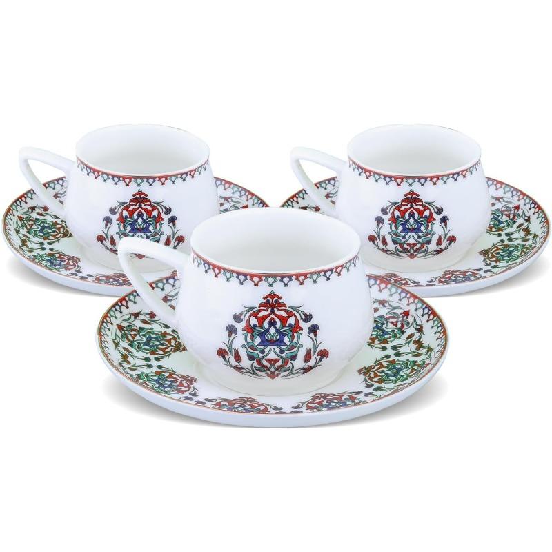 Nakkas Turkish Coffee Cup Set for 6 People - 12 Piece White Cups with Saucers - Small Porcelain Espresso Set other белый
Nakkas Turkish Coffee Cup Set for 6 People - 12 Piece White Cups with Saucers - Small Porcelain Espresso Set other белый