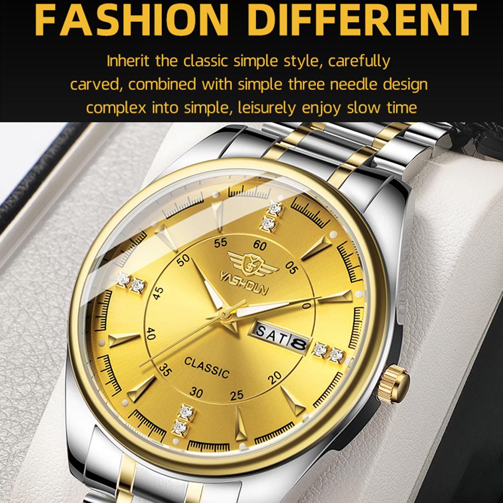 YASHIDUN 5063 Steel Strap Stylish Couple Quartz Watch Luminous Calendar Wrist Watch N
YASHIDUN 5063 Steel Strap Stylish Couple Quartz Watch Luminous Calendar Wrist Watch N