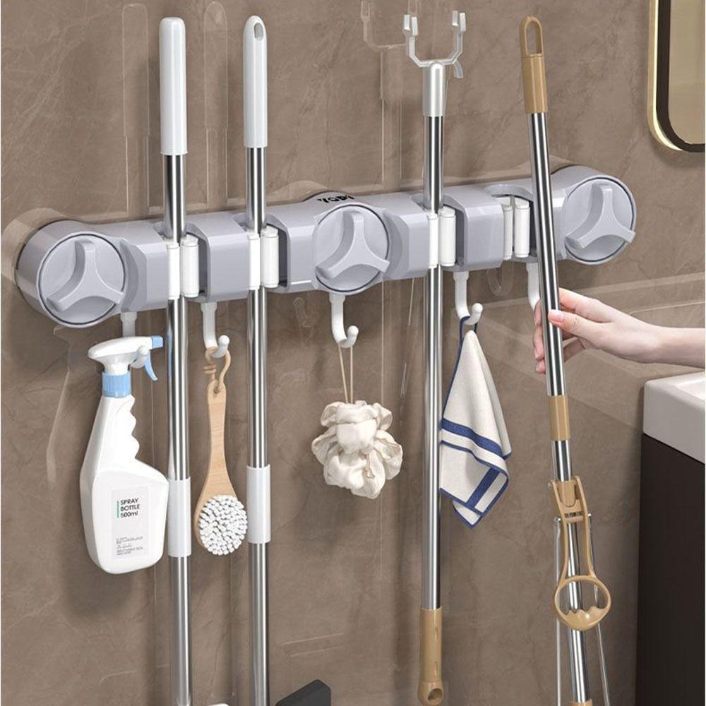 Strong Fixed Suction Cup Mop Holder 5 Hooks Bathroom Broom Hanger Suction Wall Mount Bracket Home білий
Strong Fixed Suction Cup Mop Holder 5 Hooks Bathroom Broom Hanger Suction Wall Mount Bracket Home білий