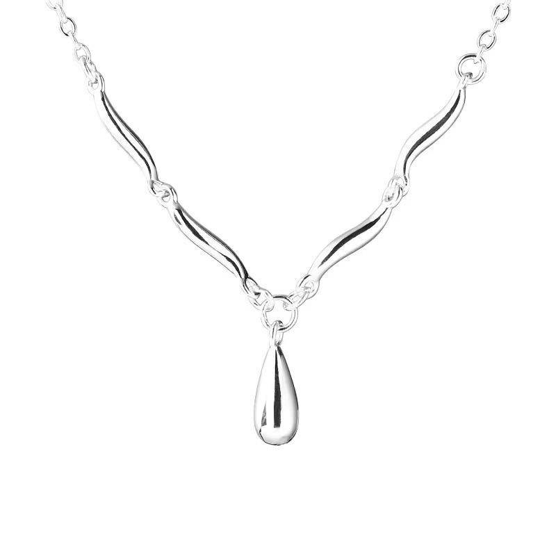 Korean INS wind S925 sterling silver water drop wave necklace feminine minimalist temperament niche design collarbone chain 925 silver платиновий
Korean INS wind S925 sterling silver water drop wave necklace feminine minimalist temperament niche design collarbone chain 925 silver платиновий