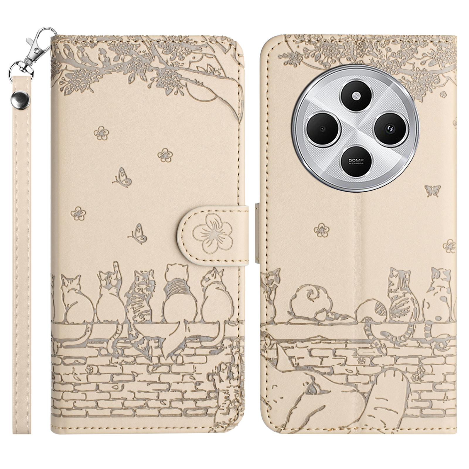 Для Xiaomi Poco C75 4G/Redmi 14R 5G/14C 4G Чохол зі шнурком на зап ястя Шкіряний чохол для телефону Візерунок Настінні коти Apricot
Для Xiaomi Poco C75 4G/Redmi 14R 5G/14C 4G Чохол зі шнурком на зап ястя Шкіряний чохол для телефону Візерунок Настінні коти Apricot