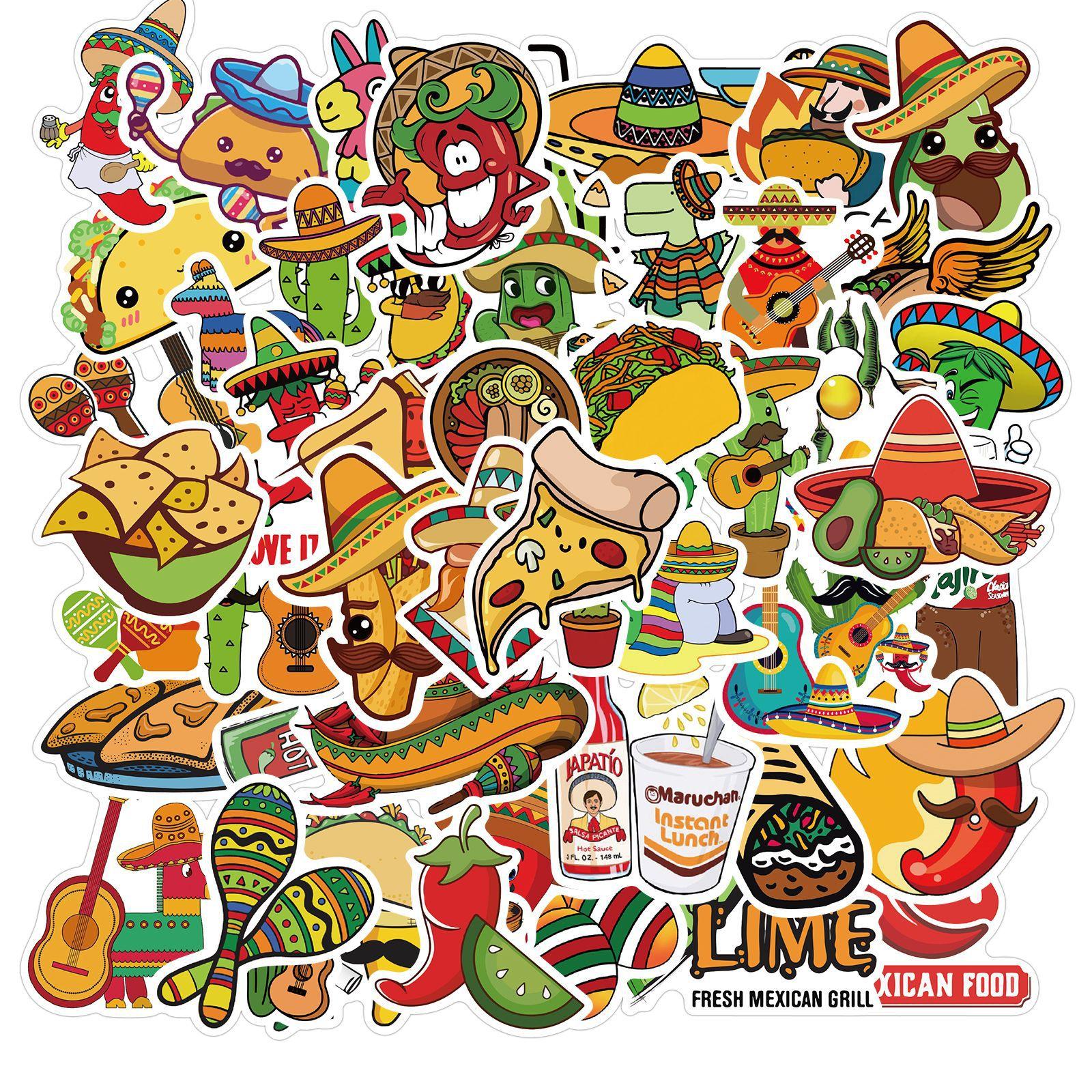 50 Sheets of Mexican Style Food Graffiti Stickers Decorative Suitcase Waterproof Stickers
50 Sheets of Mexican Style Food Graffiti Stickers Decorative Suitcase Waterproof Stickers