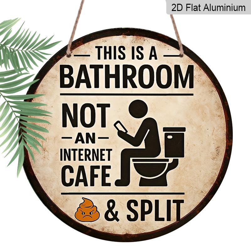 2D Flat, 1pc Round Aluminum Hanging Sign, This Is a Bathroom, Not an Internet Cafe& Split Funny Bathroom Sign Vintage Aluminum Sign, Funny Round 7.87x7.87inch
2D Flat, 1pc Round Aluminum Hanging Sign, This Is a Bathroom, Not an Internet Cafe& Split Funny Bathroom Sign Vintage Aluminum Sign, Funny Round 7.87x7.87inch