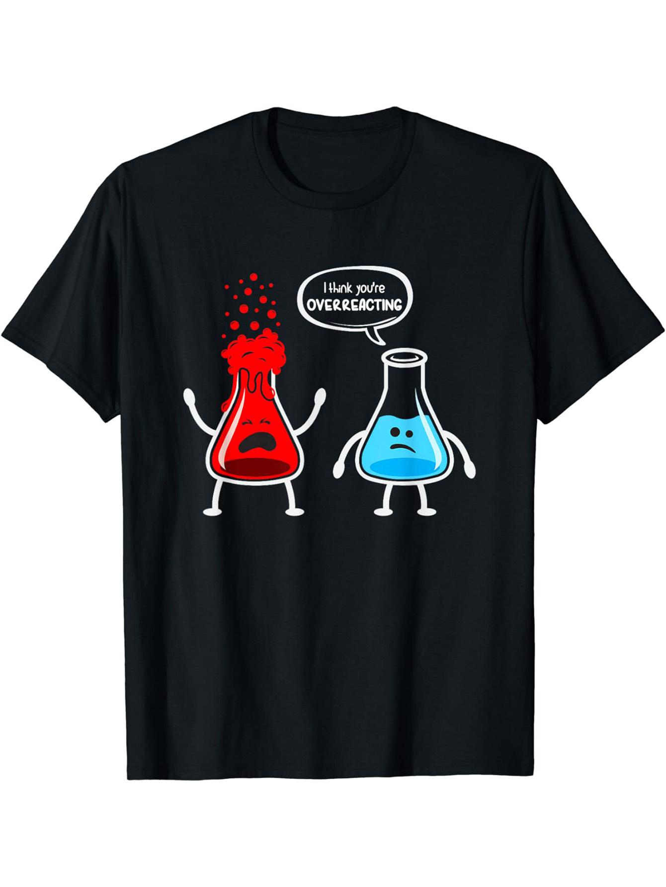 Funny Chemistry Nerd Graphic Tee for Men Casual Black Polyester T-Shirt with Black Hole Overreacting Design Men Clothing 4XL
Funny Chemistry Nerd Graphic Tee for Men Casual Black Polyester T-Shirt with Black Hole Overreacting Design Men Clothing 4XL