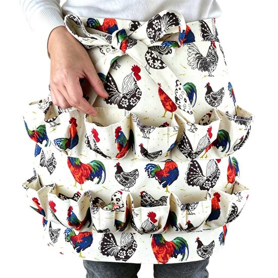Canvas Apron with Multi-Pockets Egg Gathering Apron for Farm Home Adjustable Waist Fun Rooster Print Utility Apron for Gardening Cooking A
Canvas Apron with Multi-Pockets Egg Gathering Apron for Farm Home Adjustable Waist Fun Rooster Print Utility Apron for Gardening Cooking A