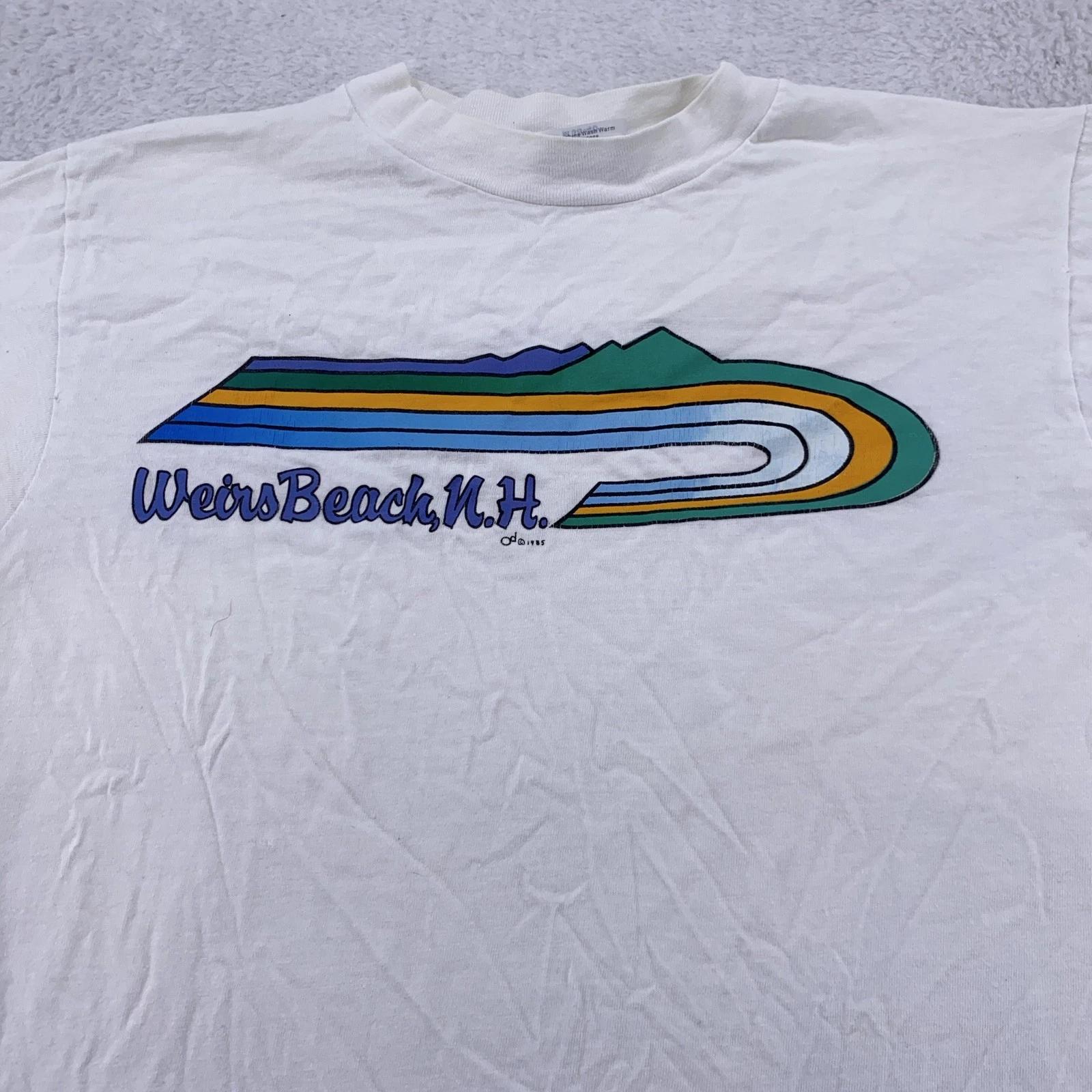 Vintage Weirs Beach New Hampshire Shirt Mens Small surf sail Graphic Tee 80s 4XL
Vintage Weirs Beach New Hampshire Shirt Mens Small surf sail Graphic Tee 80s 4XL