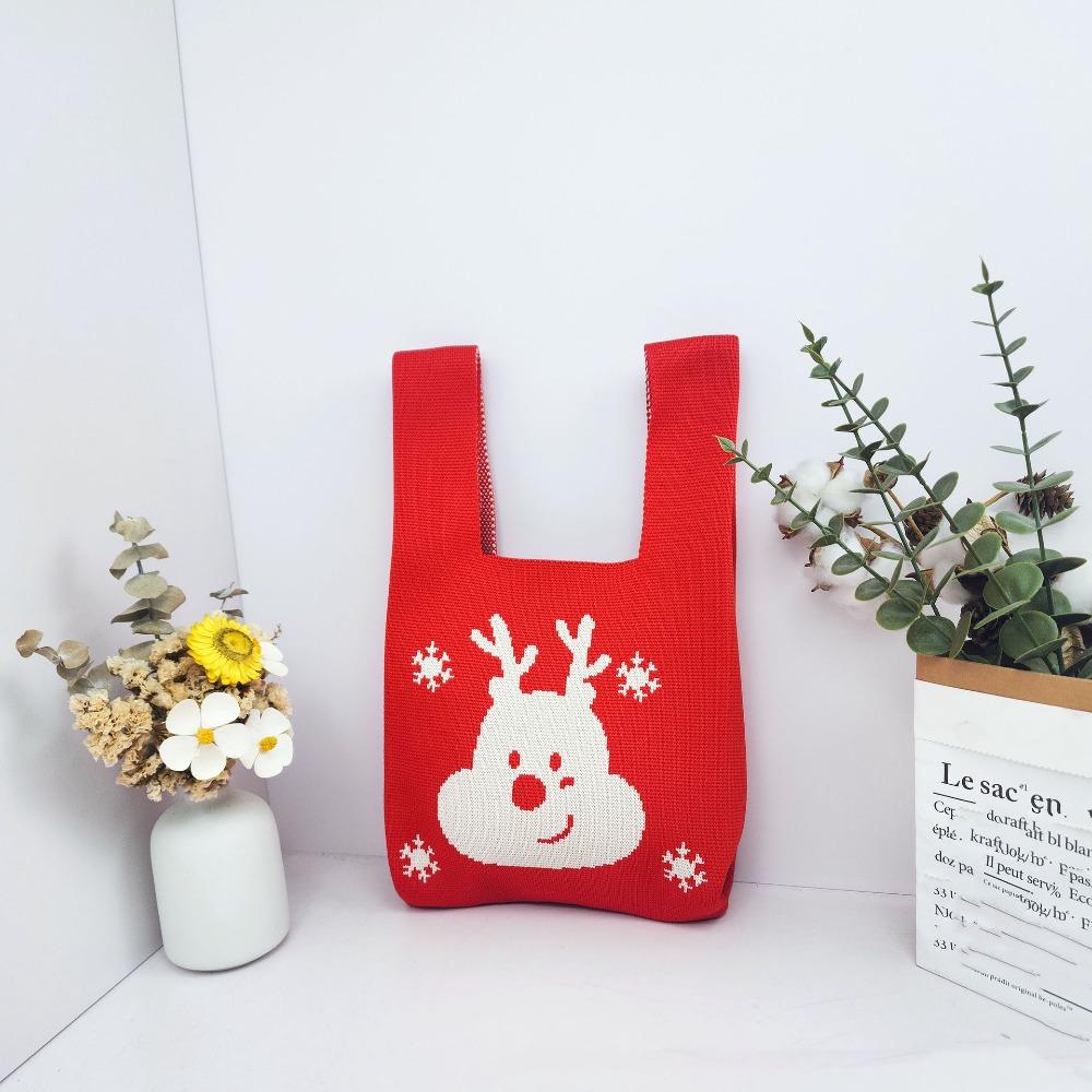 Gingerbread Men Handmade Knit Handbag Santa Claus Elk Knot Wrist Bag Women Christmas Knit Bag 20x35cm-Elk
Gingerbread Men Handmade Knit Handbag Santa Claus Elk Knot Wrist Bag Women Christmas Knit Bag 20x35cm-Elk
