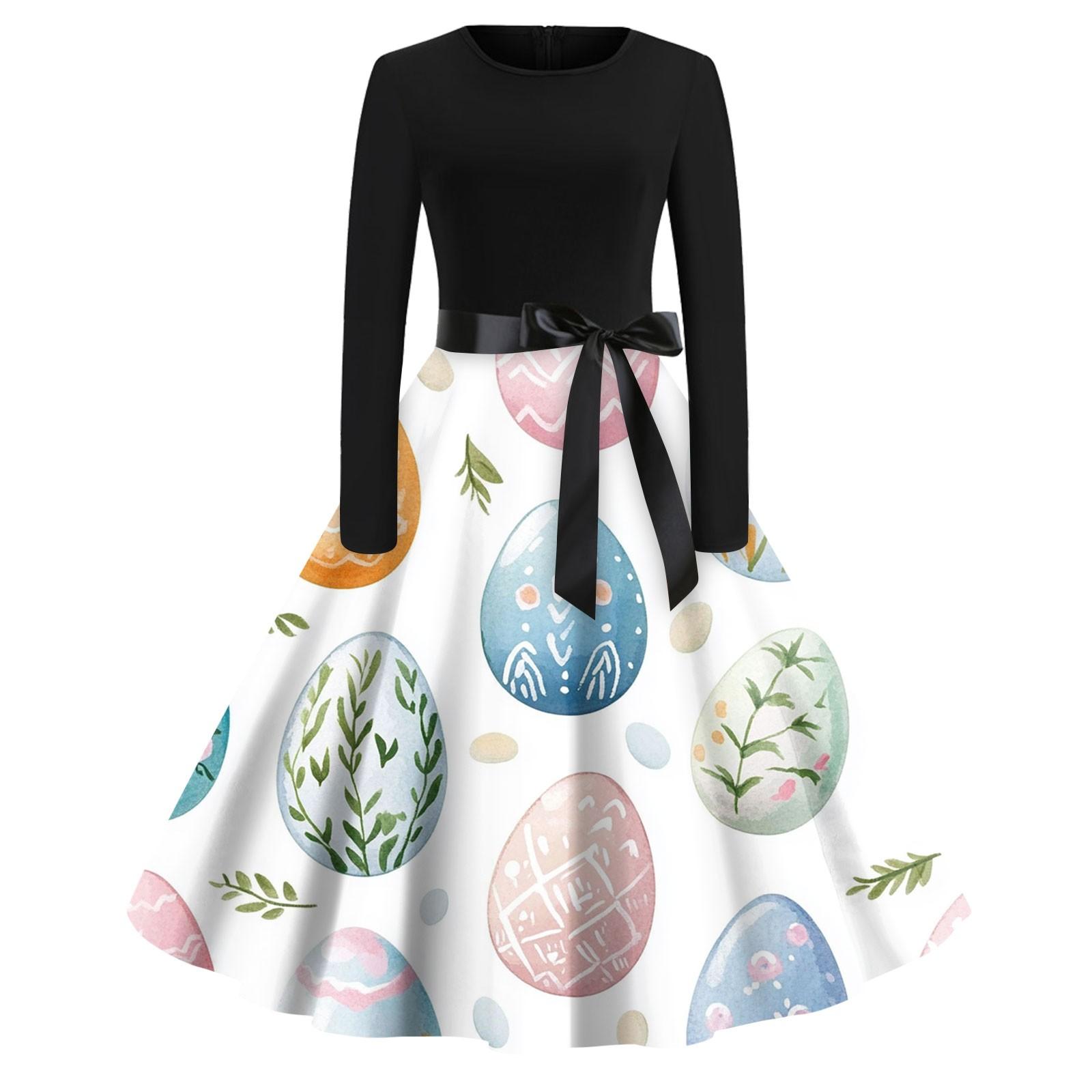 Женские платья модные повседневные облегающие платья с круглым вырезом и принтом на Пасху с длинным рукавом XL белый
Женские платья модные повседневные облегающие платья с круглым вырезом и принтом на Пасху с длинным рукавом XL белый