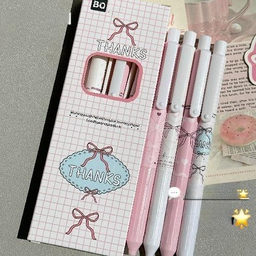 4pcs Sweet Cartoon Anime Korean Gel Pen Ins Cute Aesthetic 0.5mm Black Ink Pen,Quick-Dry Smooth Writing for School Study Notes
4pcs Sweet Cartoon Anime Korean Gel Pen Ins Cute Aesthetic 0.5mm Black Ink Pen,Quick-Dry Smooth Writing for School Study Notes
