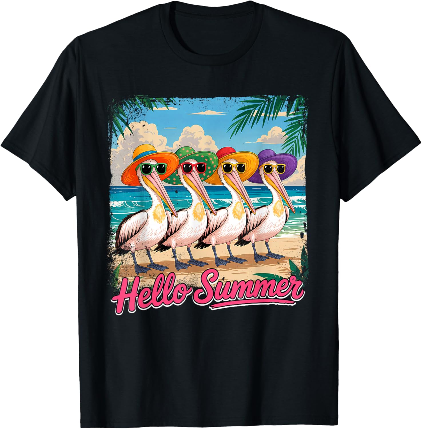 Summer Vacation Costume Group Pelicans Sunglasses On Beach T-Shirt 5XL різнокольоровий
Summer Vacation Costume Group Pelicans Sunglasses On Beach T-Shirt 5XL різнокольоровий