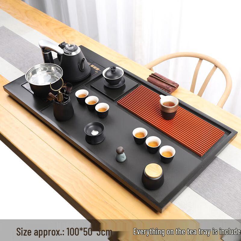 Qianxing Automatic Kung Fu Tea Set with Black Gold Stone Tray
Qianxing Automatic Kung Fu Tea Set with Black Gold Stone Tray
