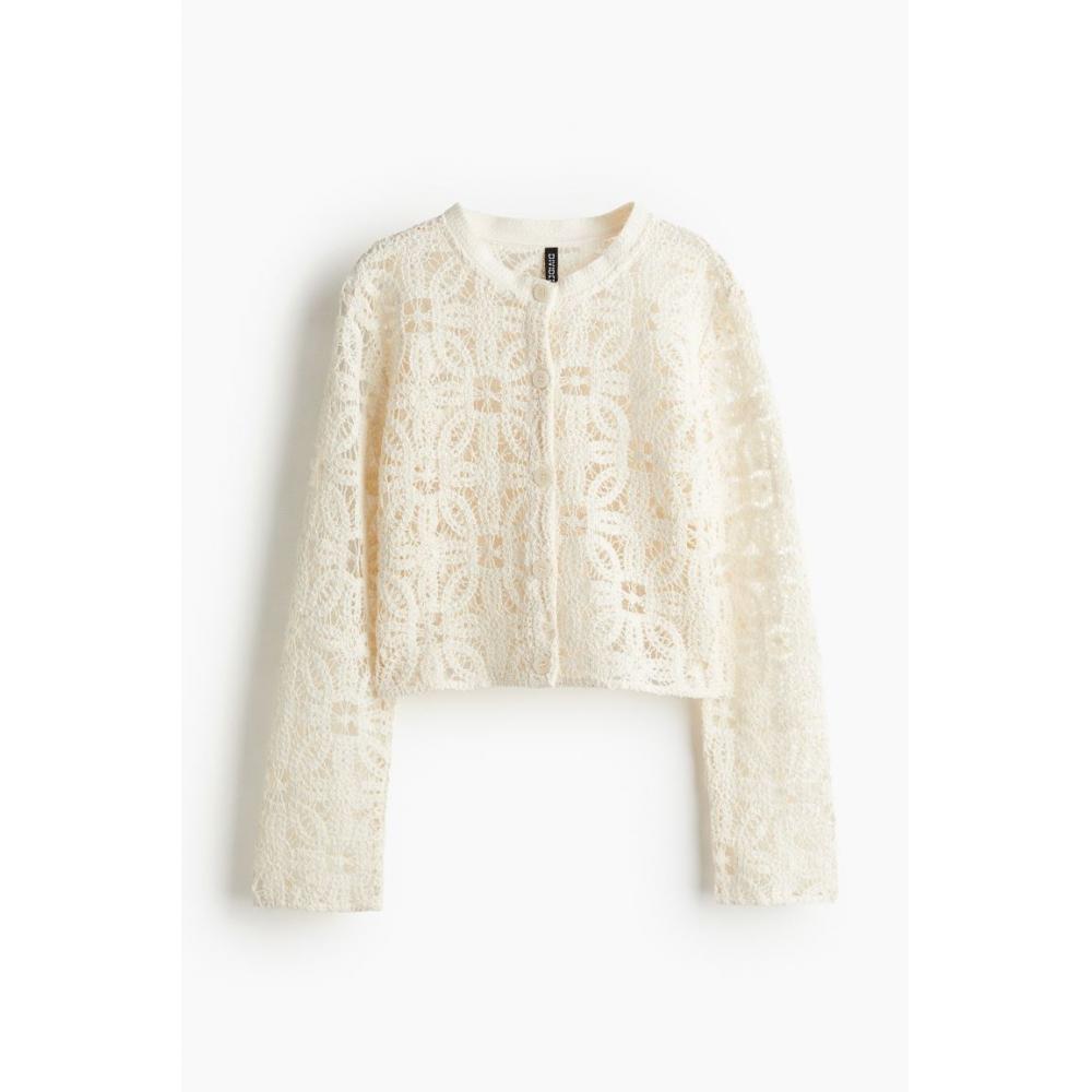 Кардиган HM крючком натуральный белый
Кардиган HM крючком натуральный белый