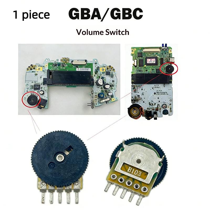 1/5Pcs Volume Switch Lcd Contrast Adjustment Volume Knob For Gb Gba Gbc Gbp Motherboard Potentiometer
1/5Pcs Volume Switch Lcd Contrast Adjustment Volume Knob For Gb Gba Gbc Gbp Motherboard Potentiometer