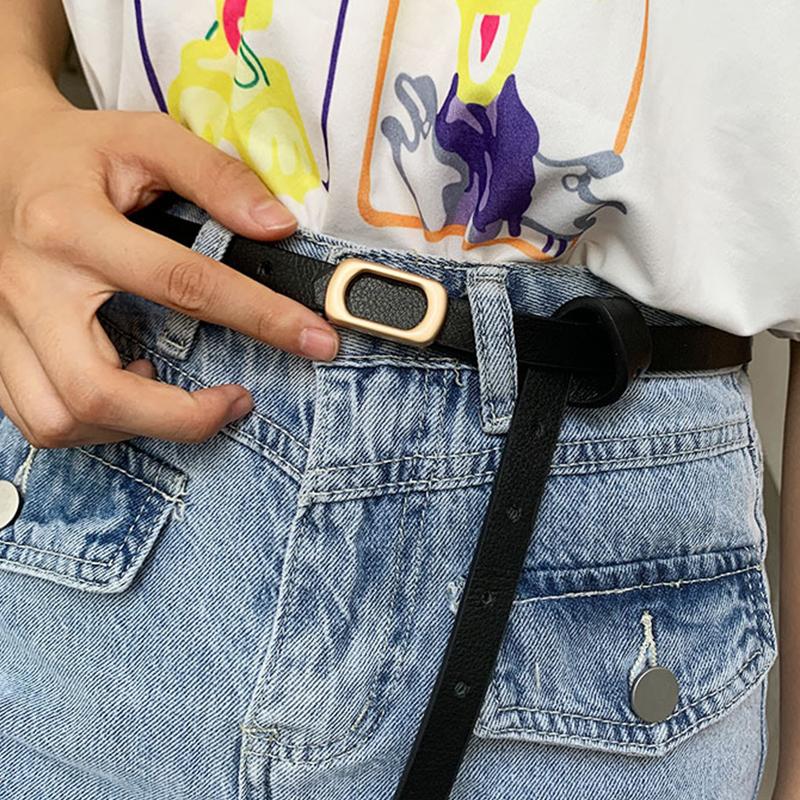 Women Jeans Belt Gold Geometric Metal Buckle Thin Belt Women Girl Leather Waistband Strap
Women Jeans Belt Gold Geometric Metal Buckle Thin Belt Women Girl Leather Waistband Strap