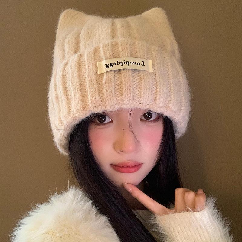 Cute Cat s Ears (Steamed Cat-ear Shaped Bread), Knitted Wool Hat, Female, Winter, Korean Version, Small Face, Cold Hat, Thickened Warmth 5 чорний
Cute Cat s Ears (Steamed Cat-ear Shaped Bread), Knitted Wool Hat, Female, Winter, Korean Version, Small Face, Cold Hat, Thickened Warmth 5 чорний