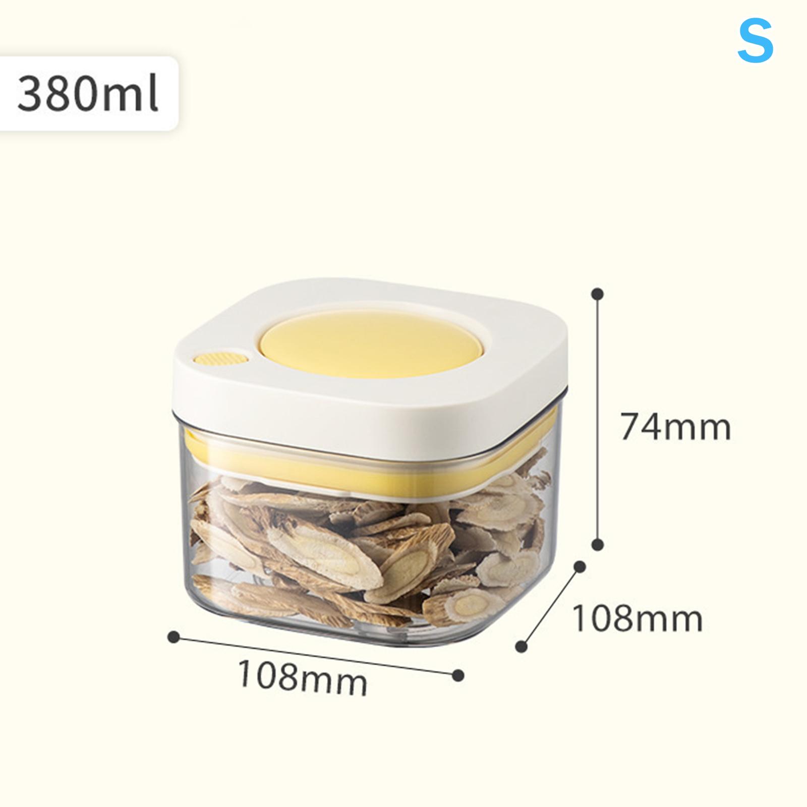 Vacuum Food Storage Box Plastic Sealed Fresh-Keeping Box Grains Coffee Beans Transparent Storage Container Kitchen Storage Jars Small жовтий
Vacuum Food Storage Box Plastic Sealed Fresh-Keeping Box Grains Coffee Beans Transparent Storage Container Kitchen Storage Jars Small жовтий