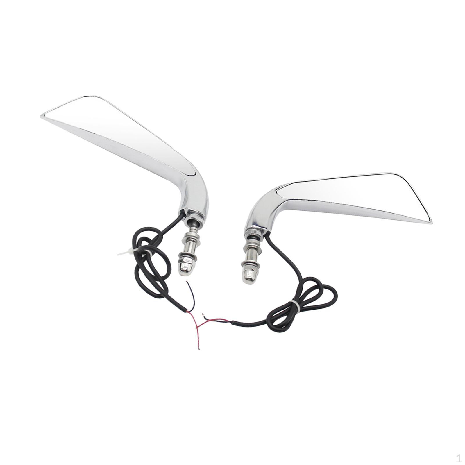 2 Pieces Motorcycle Rearview Mirrors, Rear View Mirror, with LED Turn Signal, Easy to Install, Plating
2 Pieces Motorcycle Rearview Mirrors, Rear View Mirror, with LED Turn Signal, Easy to Install, Plating