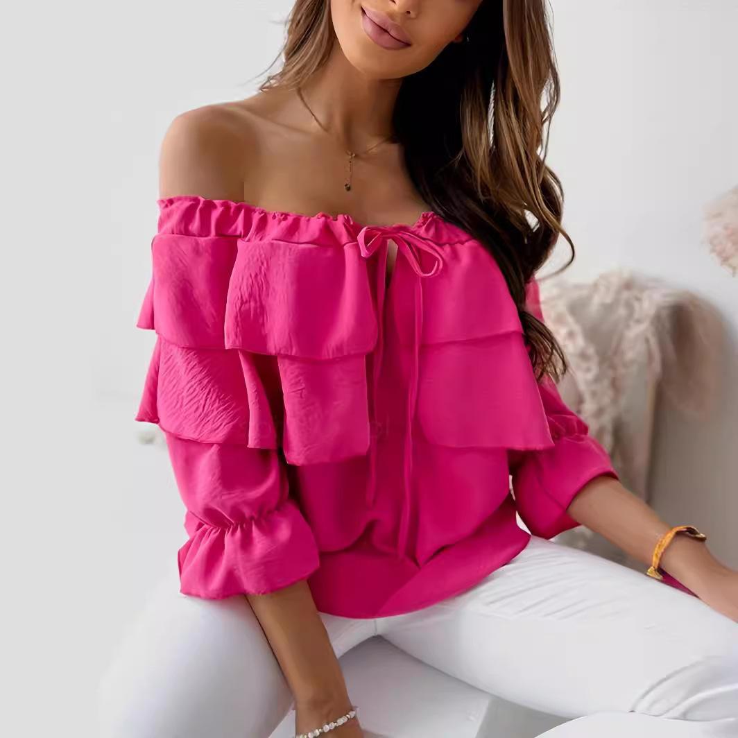 Chic Off Shoulder Double-Layer Top Women High Street Solid Color Spring Autumn T-Shirt Vacation Casual Backless Clothes 2XL рожевий
Chic Off Shoulder Double-Layer Top Women High Street Solid Color Spring Autumn T-Shirt Vacation Casual Backless Clothes 2XL рожевий