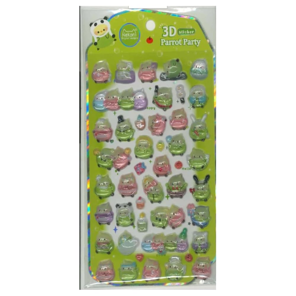 Cute 3D Parrot Sticker Set for Kids - Decorative Reward for Scrapbooking, Albums, and Journals - V-00008
Cute 3D Parrot Sticker Set for Kids - Decorative Reward for Scrapbooking, Albums, and Journals - V-00008