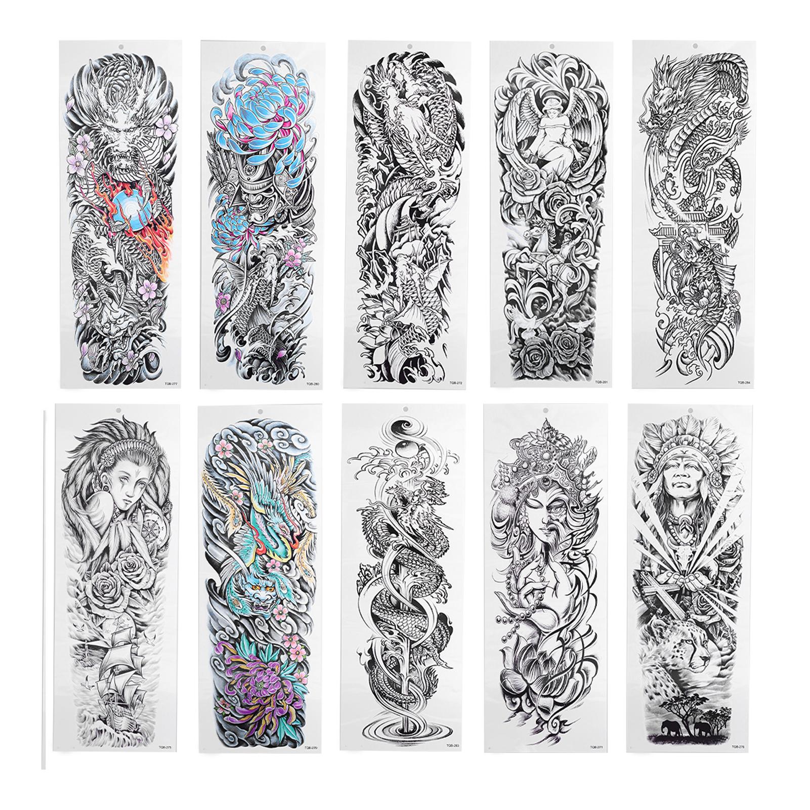 Lifelike Tattoo Stickers Fake Temporary Tattoo Large Full Arm Sticker Waterproof Tattoo Template
Lifelike Tattoo Stickers Fake Temporary Tattoo Large Full Arm Sticker Waterproof Tattoo Template