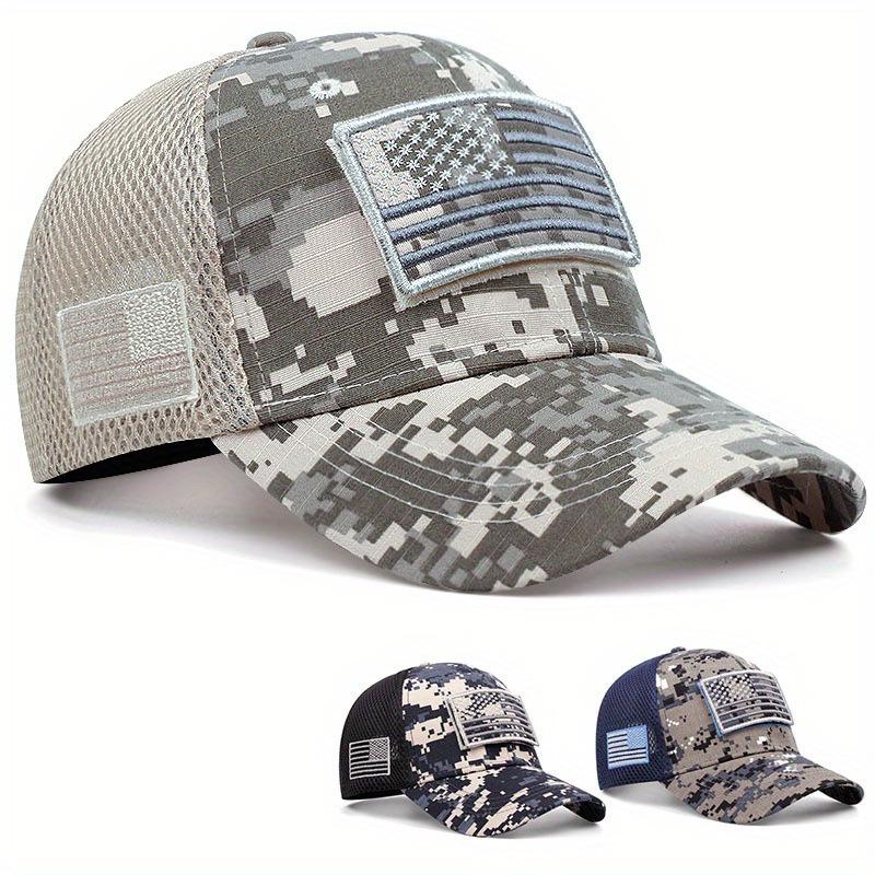 Unisex American Flag Camouflage Baseball Cap Male Spring summer Outdoor Breathable Mesh Tactics Fishing Hunting Hiking Hat 54-62CM синій
Unisex American Flag Camouflage Baseball Cap Male Spring summer Outdoor Breathable Mesh Tactics Fishing Hunting Hiking Hat 54-62CM синій