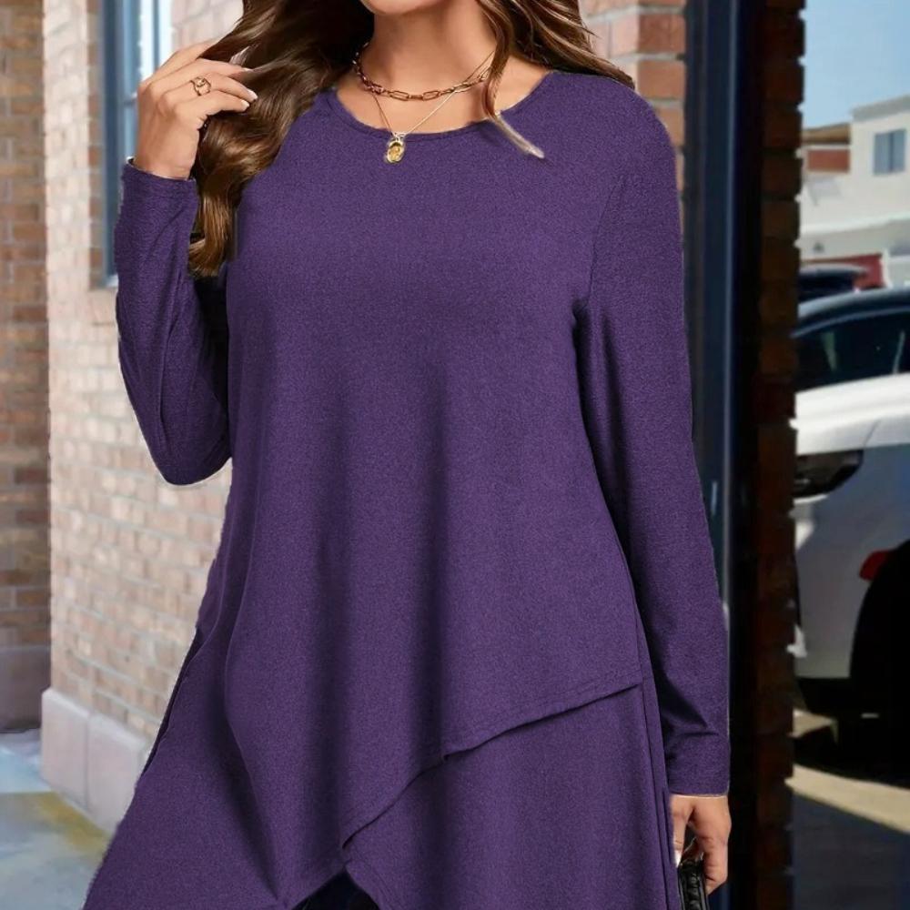 2026 European and American New Asymmetrical Hem Casual Loose Long Sleeved Solid Color Top 1XL фиолетовый
2026 European and American New Asymmetrical Hem Casual Loose Long Sleeved Solid Color Top 1XL фиолетовый