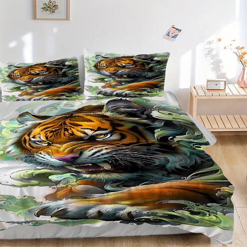 3pcs Tiger Design Duvet Cover Set - Machine Washable, Includes 1 Cover and 2 Pillowcases, No Core Included yy251013116 135x200cm
3pcs Tiger Design Duvet Cover Set - Machine Washable, Includes 1 Cover and 2 Pillowcases, No Core Included yy251013116 135x200cm