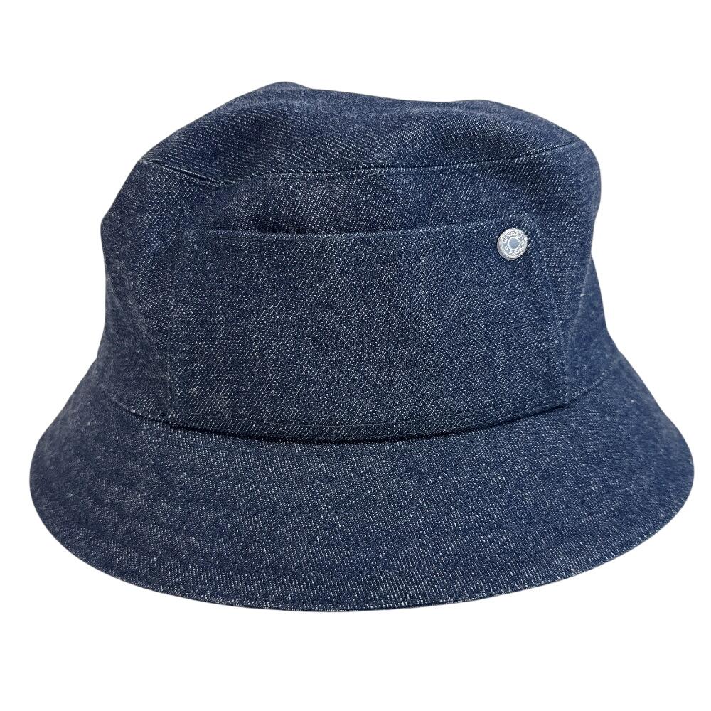 HERMES Serie button denim Elena hat Navy denim Used
HERMES Serie button denim Elena hat Navy denim Used