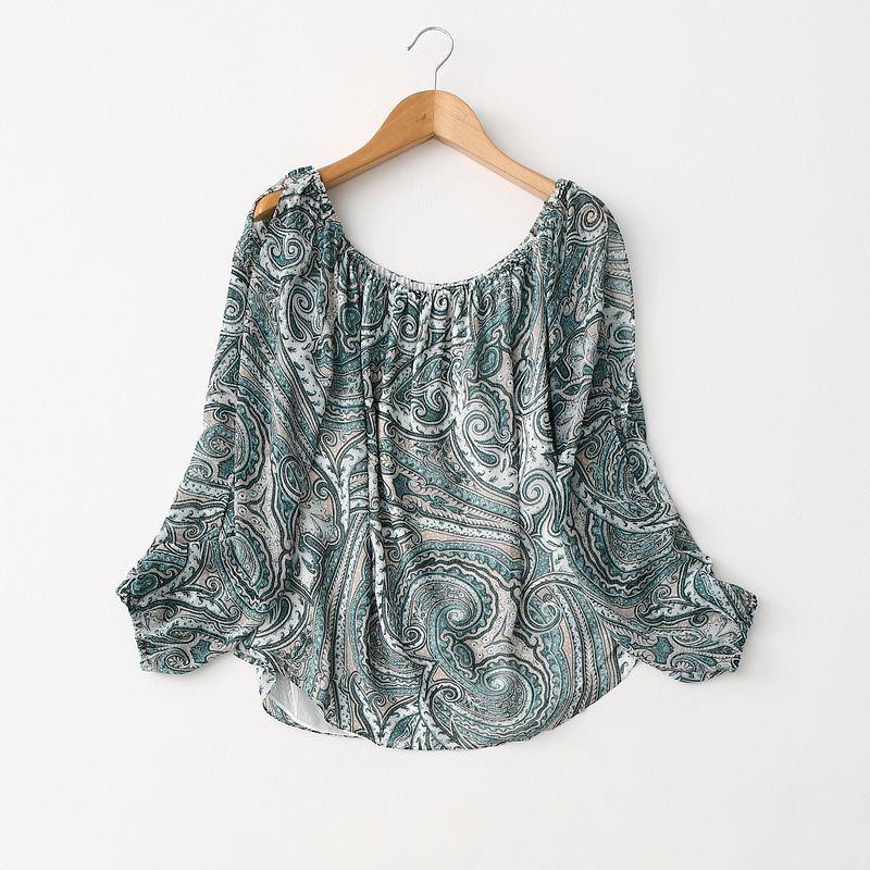 Foreign Trade Original Garment Export Ethnic Style Print off-Shoulder Long sleeve Chiffon Shirt Women Fresh Loose Spring off-Shoulder Collar Shirts Green Print XL
Foreign Trade Original Garment Export Ethnic Style Print off-Shoulder Long sleeve Chiffon Shirt Women Fresh Loose Spring off-Shoulder Collar Shirts Green Print XL