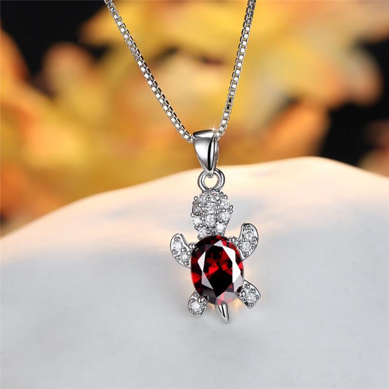 Hot Sale Platinum Water Blue Diamond Turtle Necklace Animal Pendant Blue Opal Clavicle Chain European and American Style Jewelry
Hot Sale Platinum Water Blue Diamond Turtle Necklace Animal Pendant Blue Opal Clavicle Chain European and American Style Jewelry