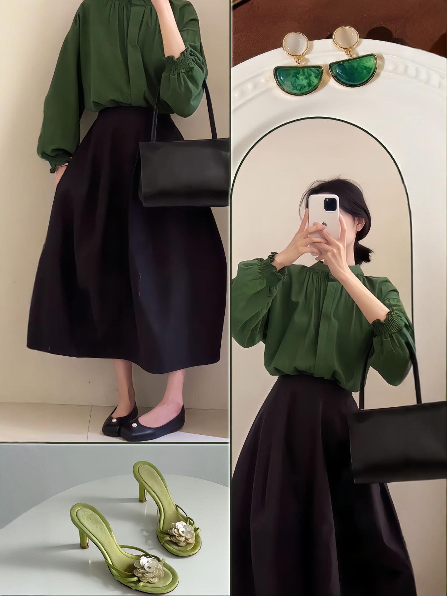 Women s Plus Size Spring Green Skirt & Shirt Set – Elegant, Age-Reducing Two-Piece for Chubby Girls XXL (suggested 140-160 jin)
Women s Plus Size Spring Green Skirt & Shirt Set – Elegant, Age-Reducing Two-Piece for Chubby Girls XXL (suggested 140-160 jin)