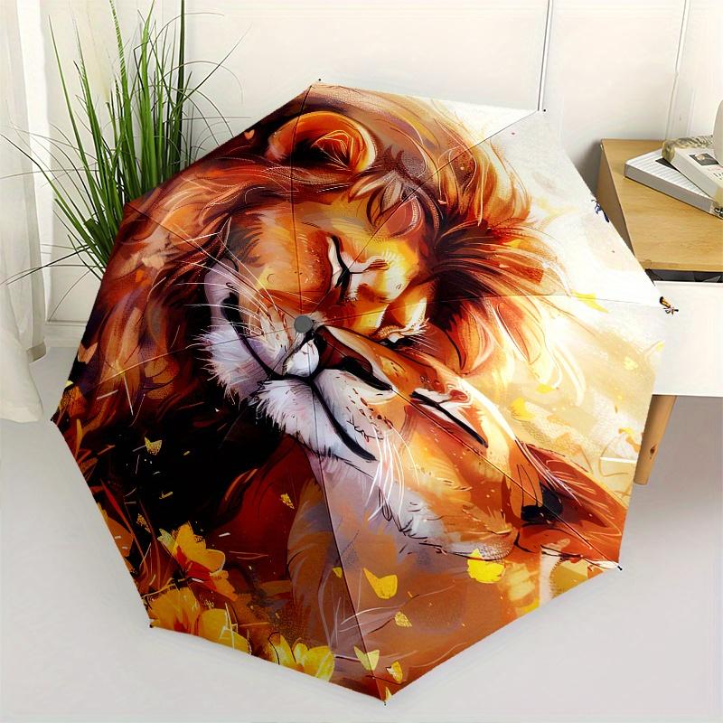 Lioness, Butterflies Theme 8 Bone Hand Automatic Folding Umbrella, Compact and Portable Design, A Perfect Gift for Birthday, Christmas or Bu
Lioness, Butterflies Theme 8 Bone Hand Automatic Folding Umbrella, Compact and Portable Design, A Perfect Gift for Birthday, Christmas or Bu