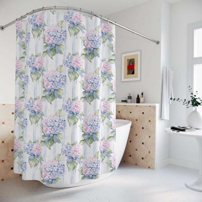 Hydrangea Floral Shower Curtain - Vibrant Bathroom Decor, Spring Theme, Perfect Gift for Her W90XH180cm
Hydrangea Floral Shower Curtain - Vibrant Bathroom Decor, Spring Theme, Perfect Gift for Her W90XH180cm
