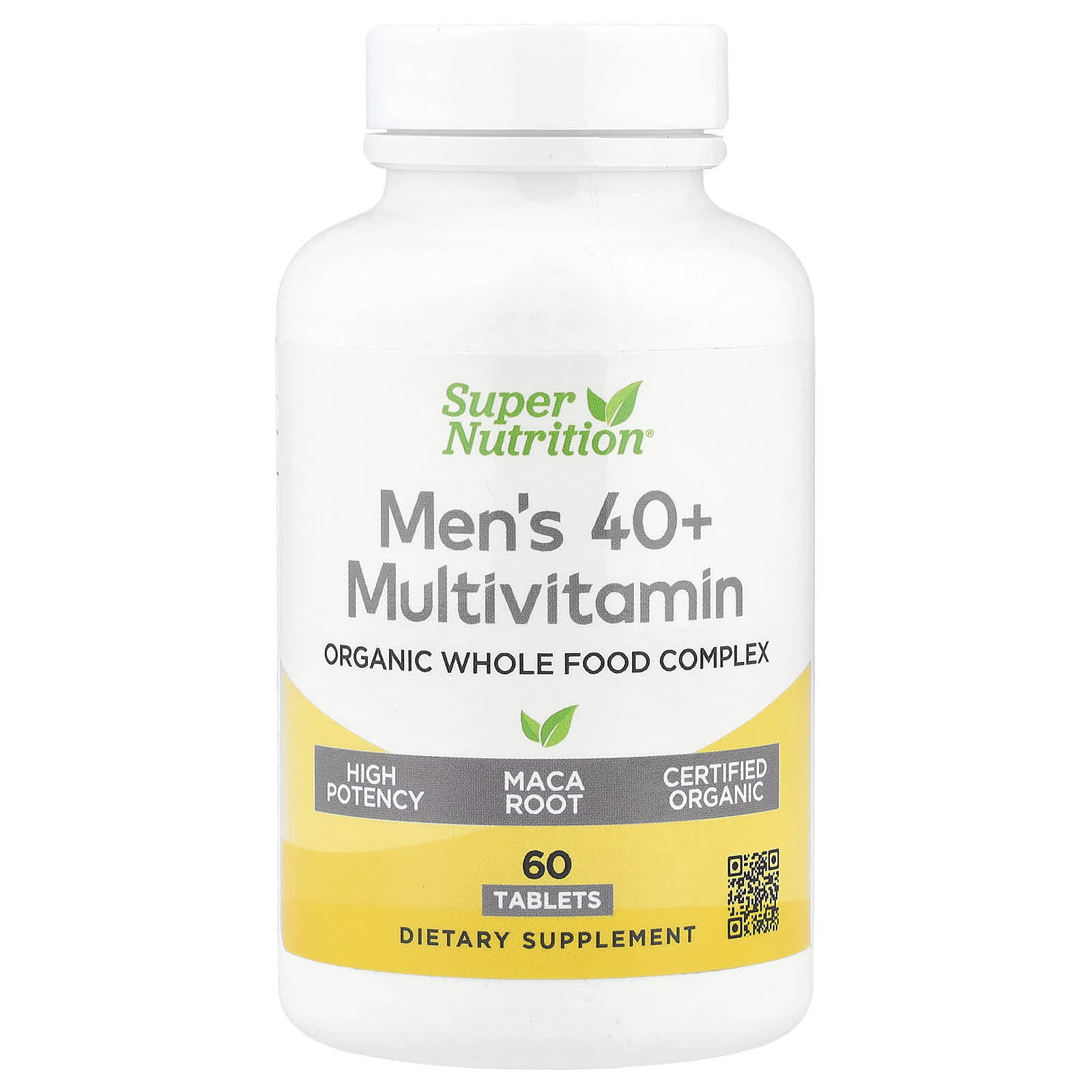 Super Nutrition, Organic Natural Foods Multivitamin for Men Over 40, 60 Tablets
Super Nutrition, Organic Natural Foods Multivitamin for Men Over 40, 60 Tablets