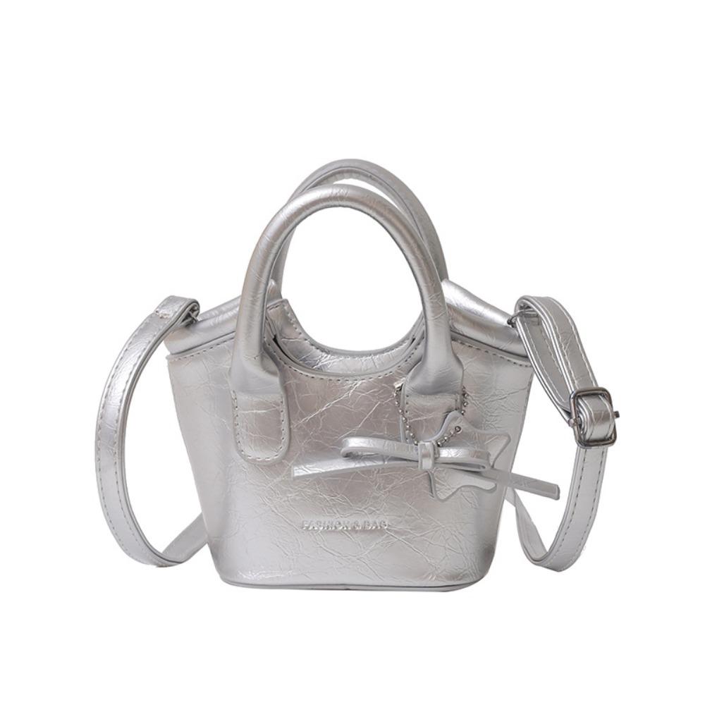 Сумка-тоут Мини сумка-корзинка Милый бант Подвеска-звезда Женская сумка на плечо Серебристая сумка из ПУ Путешествия серебряный
Сумка-тоут Мини сумка-корзинка Милый бант Подвеска-звезда Женская сумка на плечо Серебристая сумка из ПУ Путешествия серебряный