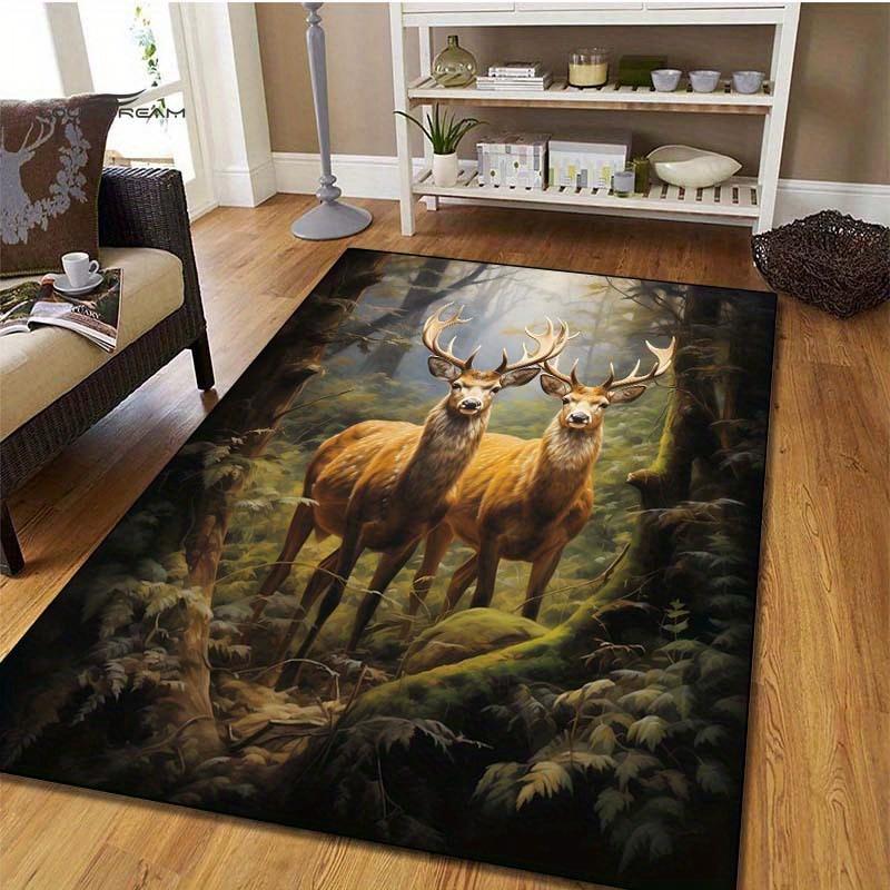 Forest Deer Rug: Rustic WildlifeCarpet forCabin Interiors Nature-Inspired LivingRoomDecor Anti slip carpet can be machine washed 50x80cm
Forest Deer Rug: Rustic WildlifeCarpet forCabin Interiors Nature-Inspired LivingRoomDecor Anti slip carpet can be machine washed 50x80cm
