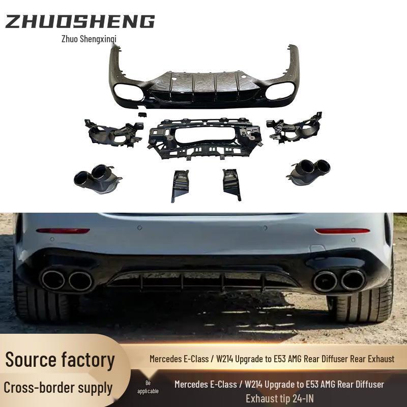Compatible Rear Diffuser Upgrade for Mercedes-Benz E-Class W214 E53 AMG with Quad Exhaust Tips Body Kit Gloss Black Diffuser + Gloss Black Exhaust
Compatible Rear Diffuser Upgrade for Mercedes-Benz E-Class W214 E53 AMG with Quad Exhaust Tips Body Kit Gloss Black Diffuser + Gloss Black Exhaust