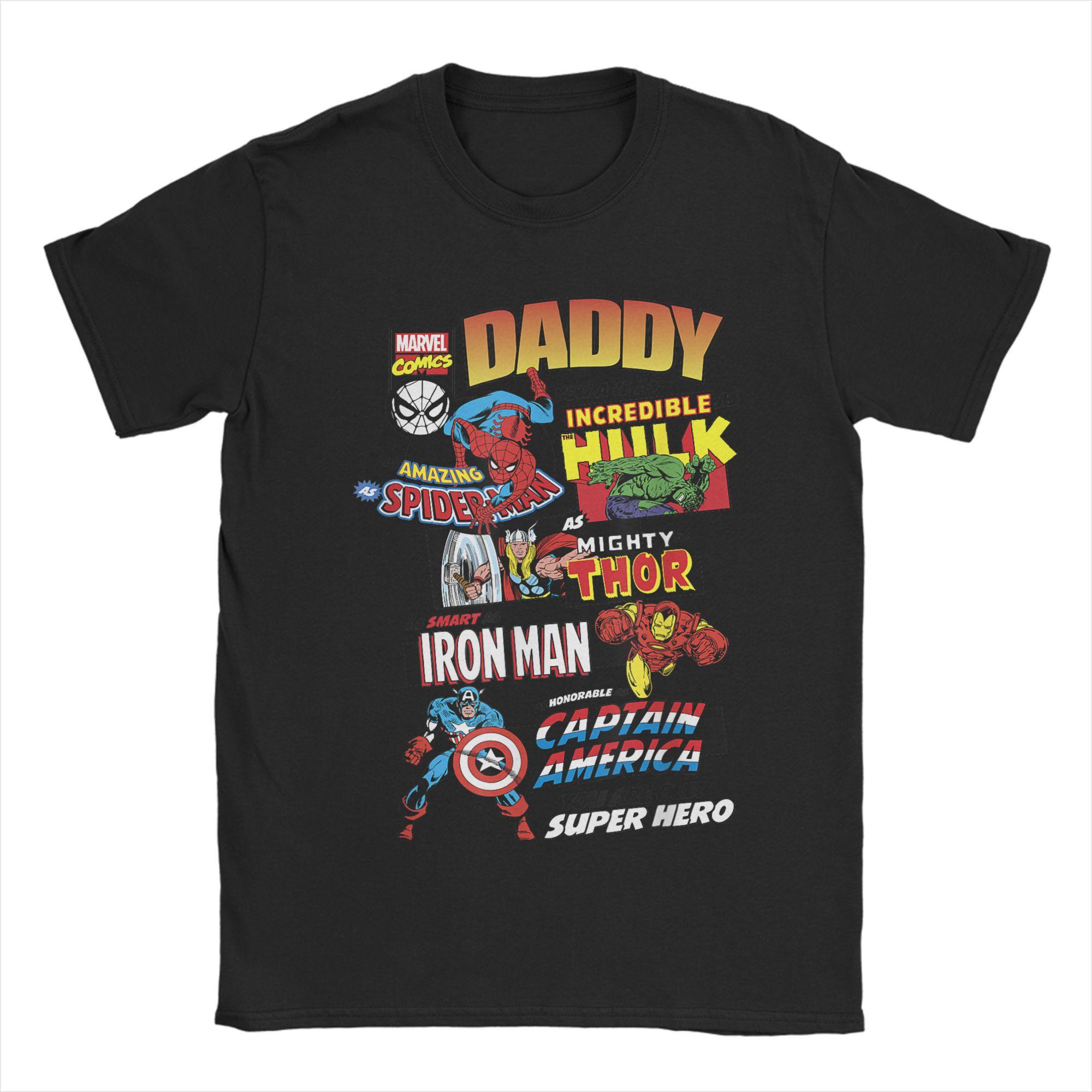 Avengers Father s Day Retro Comic Dad T-Shirt Men Cartoon Funny Cotton Tee Crewneck Short Sleeve T Shirts Unique merchandise L
Avengers Father s Day Retro Comic Dad T-Shirt Men Cartoon Funny Cotton Tee Crewneck Short Sleeve T Shirts Unique merchandise L