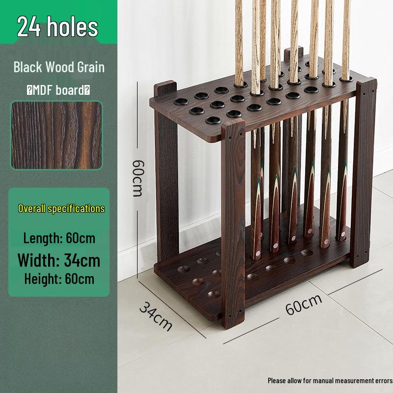 Black Wood Grain 24-Cue Floor Billiard Rack
Black Wood Grain 24-Cue Floor Billiard Rack