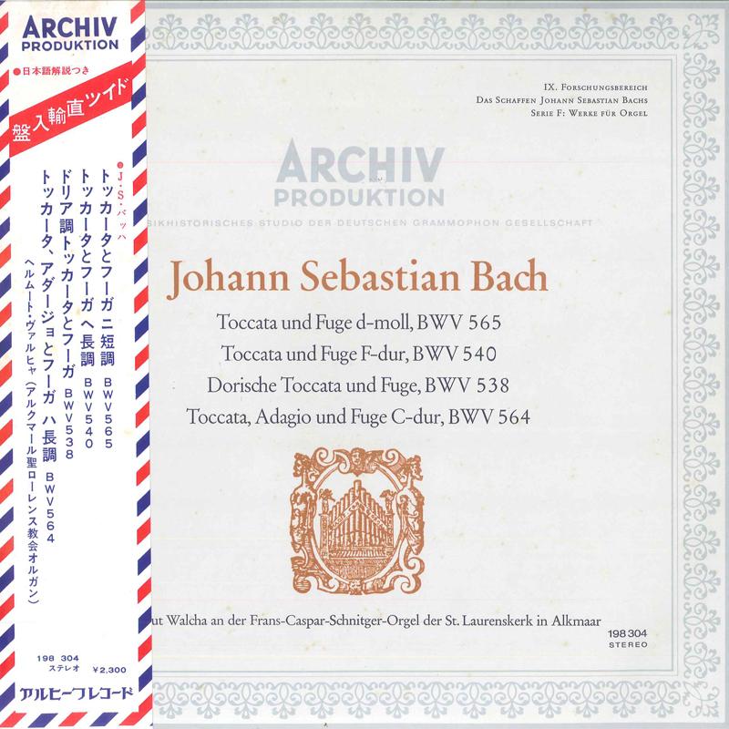 LP Record HELMUT WALCHA - Johann Sebastian Bach Toccata And F 198304 ARCHIV - Germany Classical Used
LP Record HELMUT WALCHA - Johann Sebastian Bach Toccata And F 198304 ARCHIV - Germany Classical Used