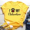 Stampa Mamma Chihuahua T-shirt da Donna Estate Nuova Moda T-shirt Divertente Design Cane Bella Ragazza T-shirt Tee Shirt Femme
