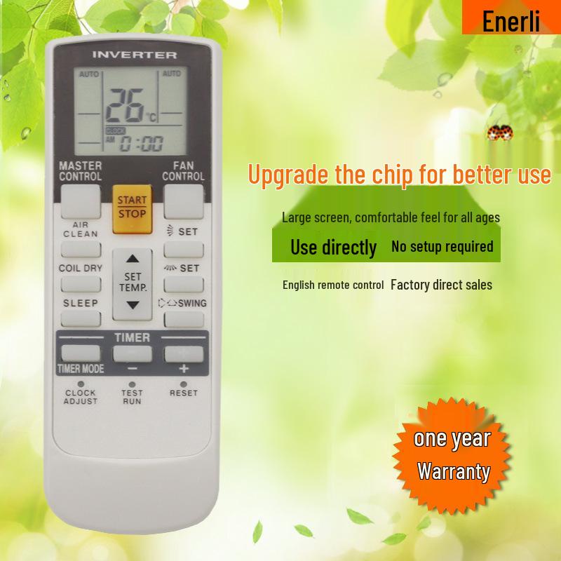 

Compatible Fujitsu RY12/RY14 Air Conditioner Remote Control AR-RAD1E Deluxe Cool/Heat Universal белый