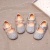 Youth Style Shoes Girls Princess Flat Shoes Formal Dress-Up Events Soft Sole PU Leather Slip-On With Pink